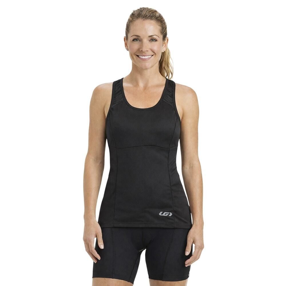 LOUIS GARNEAU Women's Sleeveless Pullover Cycling Tank Top Black Size Medium